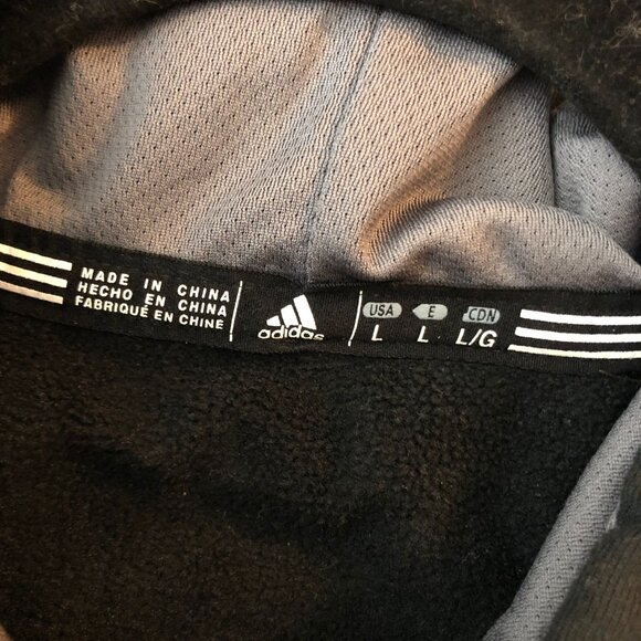 Adidas Mens Brooklyn Nets NBA Pullover Hoodie Black Size L - Picture 4 of 6